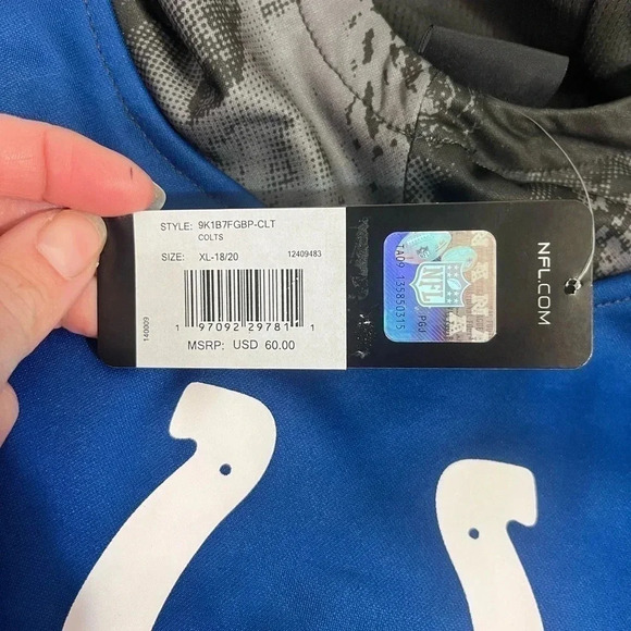 NFL Team Apparel Youth Indianapolis Colts All Out Blitz Team Color Hoodie SizeXL - Picture 5 of 8